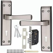 Iron Brass Steel 7 Inch Mortise Handle 65MM 3 Keys Door Lock