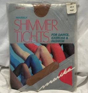Vtg Marika Toast Shimmer Dance Exercise Tights Size A 4'11"-5'2" 95-115 lbs New - Picture 1 of 5
