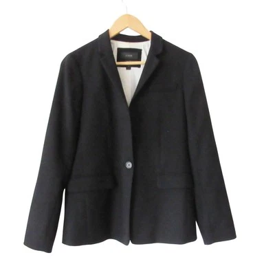 J Crew Womens Regent Black Blazer Size 6 Wool One Button Classic Office Career - Image 1 of 4