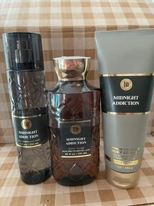 BATH AND BODY WORKS Midnight Addiction Body Cream, Gel And Frag Mist - Picture 1 of 7