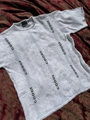 Coogi Australia Short Sleeve Sweater Sz XXL White And black - Image 1 of 4