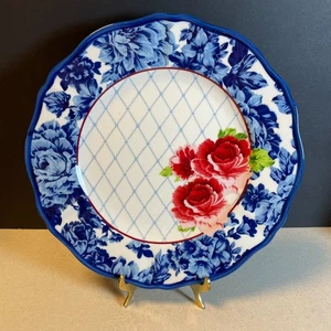 Assiettes à dîner The Pionnière Woman Heritage fleurs bleues et rouges - Lot de 2 - Photo 1/6