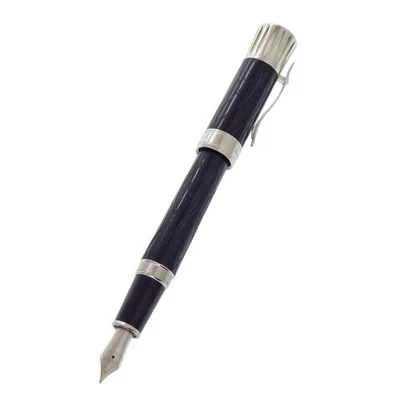 Montblanc Writers Edition Mark Twain Fountain Pen K18 Navy 0171 Used - Image 1 of 4
