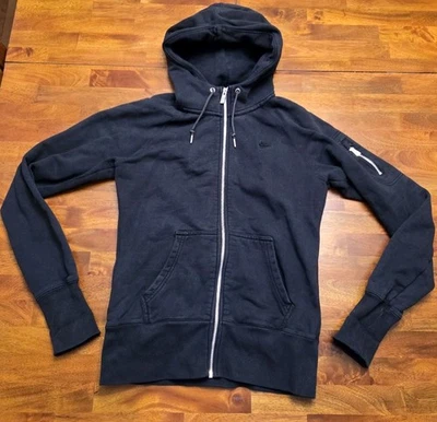 Nike Mujer Talla M Sudadera con Capucha Manga Larga Cremallera Completa Sudadera 434506-010 Chaqueta Negra Foto 1 de 4
