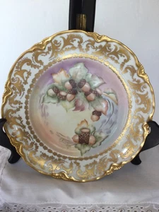 Vintage Hutschenreuther Selb Bavaria Plate 10x10 Color Gold Signed Germany - Picture 1 of 18