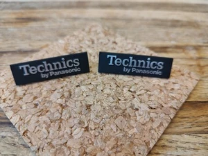 Technics SB-7000A  Front metal speaker badges/ logo Pair / Nice condition - Picture 1 of 4