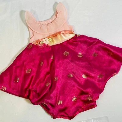 18" American Girl Doll Rebecca's Classic Pink Satin Fancy Movie Dress Outfit Set - Image 1 of 4