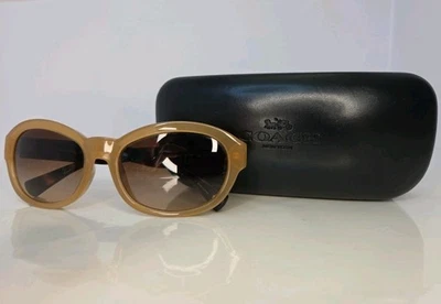 Gafas de sol Coach monturas ámbar miel clara, brazos caparazón de tortuga, incluye estuche Foto 1 de 4