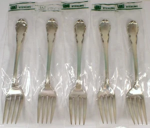 NUEVO Tenedor de ensalada de plata esterlina victoriano moderno de colección 6 3/8" cubiertos - Imagen 1 de 8