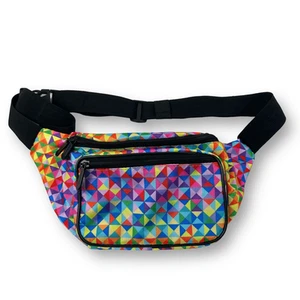 Sojourner Bags Rainbow Rave Triangles Fanny Pack - Picture 1 of 14