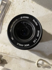 Vivitar Camera Lens 28MM 1:2.8 Wide Angle MC NO.42016273 49MM - Picture 1 of 3