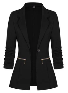 Black Blazers for Women Casual Work Office Suit Jackets Blazers XXXL - Picture 1 of 7