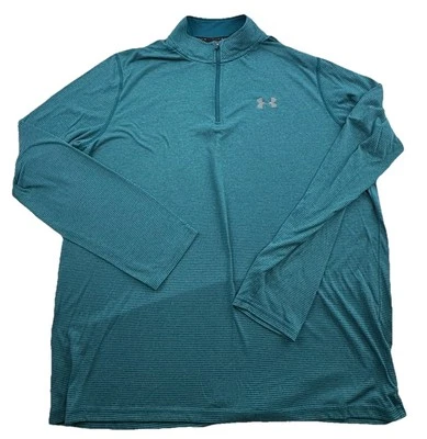 Camisa Suelta Under Armour Threadborne Heatgear Para Hombre XL Azul 1/4 Cremallera Manga Larga Foto 1 de 4