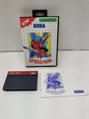 Spider-Man CIB US Version UPC Barcode Sticker Sega Master System SMS Spiderman - Image 1 of 4