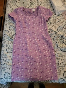 Purple Polka Dot Liz Baker Dress Size 12 - Picture 1 of 5