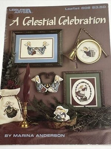 Leisure Arts A Celestial Celebration Christmas Angels Cross Stitch Pattern 608 - Picture 1 of 9