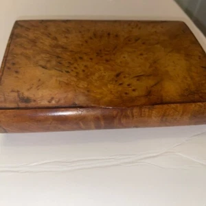 Antique Early 1800 Karelian Birch Wood Cigarette Box - Picture 1 of 10