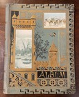 Antique Victorian Trade Card Scrap Book Album 16” X 12 3/4”