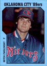 1985 Oklahoma City 89ers TCMA #2 Mitch Zwolensky Owosso Michigan Baseball Card