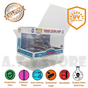 ATV  Protector / Case For Shark eating Boat Jaws Funko Pop UV 0.50MM Thick - Picture 1 of 5