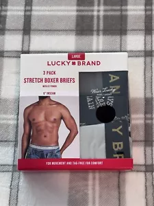 Lucky Brand 3 Pack Stretch Boxer Briefs with Fly Pouch size L (36-38) - Picture 1 of 3
