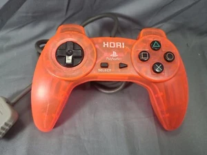 Hori PS1 HoriPad 2 Clear Orange SLPH-00105 Controller Tested & Working - Picture 1 of 7