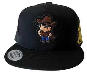 EL MAYO ZAMBADA EL CHAPO GUZMÁN HAT BLACK  MESH 2 LOGOS MEXICO SNAPBACK - Picture 1 of 4