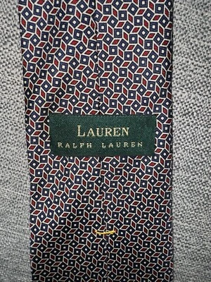 Corbata de seda Lauren Ralph Lauren para hombre EE. UU. geométrica AOP EE. UU. DE COLECCIÓN Foto 1 de 4