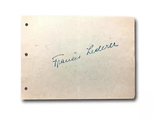 Francis Lederer Hand Signed Album Page Cut JSA COA Autograph Dracula Actor - Picture 1 of 3