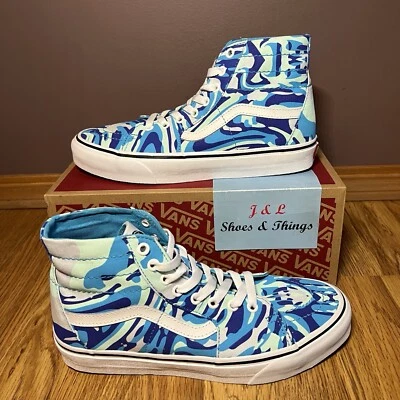 VANS Sk8-Hi Tapered Bright Vibrations Blue Skate Shoes Men’s 8.5 (Women’s 10) - Image 1 of 4