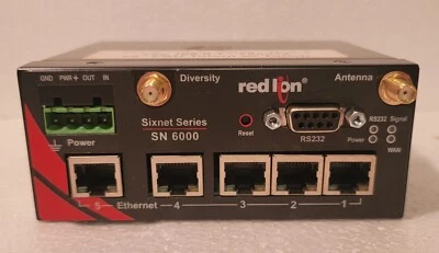 Serial Cellular Router SN6000, Rugged Ethernet 5-port Sixnet SN-6821 RS-232 - Image 1 of 3