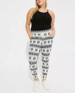 TORRID Fair Isle Print Full Length Leggings “Powder Puff” Plus 3X NEW - Picture 1 of 8