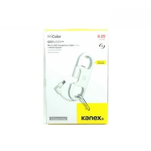 KANEX CABLE MICRO USB GOBUDDY CHARGE SYNC BOTTLE OPENER SAMSUNG WHITE NEW KUC01W - Picture 1 of 2