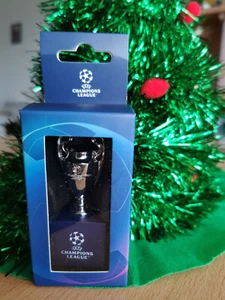 UEFA Champions League - Trophy Replica (Total 75mm) on wooden pedestal - Picture 1 of 4