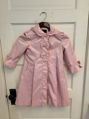 Rothschild Formal Pink Coat Bow Removable Hood Size 5 Lined - Image 1 of 4