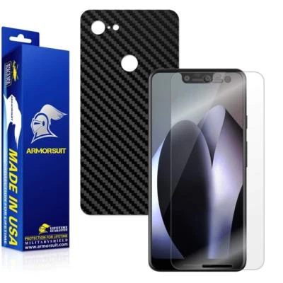 ArmorSuit Google Pixel 3 XL Pantalla + Protector de Cuerpo Completo de Fibra de Carbono Negro EE. UU. Foto 1 de 4