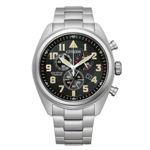 CITIZEN Eco Drive Solar AT2480-81E Herren Titan Titanium Uhr Chronograph neu - Bild 1 von 1