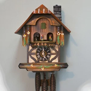 Cuckoo clock  vintage west germany  blackforest one of a kind original, highly d - Picture 1 of 8
