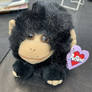 Puffkins Plush Monkey Chimp Milo Birthday 8/4/1997 New with worn tag - Picture 1 of 1