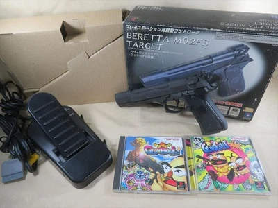 PS beretta M92FS target SONY PS1 PS2 HORI gun controller guncon game Japan jp - Image 1 of 4
