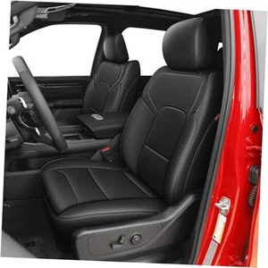Custom Fit Seat Covers for Ram 1500: 2019-2025 Faux ram 1500 19-25 Black - Picture 1 of 8
