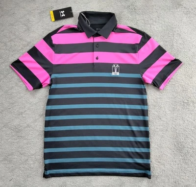 NEW Under Armour Blackwolf Run "The Playoff Polo" striped golf shirt (size S) - Image 1 of 4