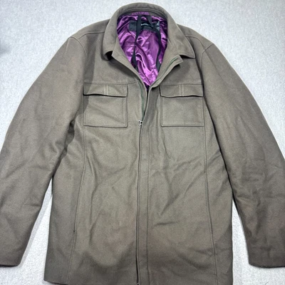 J Lindeberg Jacket MenSize XL Chore Coat Wool Blend Full Zip Quilt Lined - Image 1 of 4