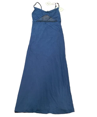 La Perla Navy Lingerie Night Gown Lace Neckline S NWT - Image 1 of 3