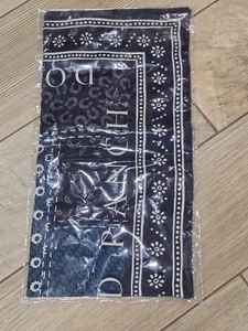 Double D Ranch Silk Scarf  36"x36" Square-Rodeo Southwest Theme Navy Blue New  - Picture 1 of 4