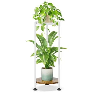2 Tier Corner Plant Stand Indoor, 30 Inch Tall Vertical Metal Flower Heavy Du... - Bild 1 von 7