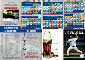 Calendario de bolsillo 2014 Los Angeles Dodgers (temporada regular) Clayton Kershaw MLB - Imagen 1 de 3