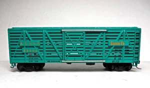 HO Mantua Diecast Base Santa Fe Aqua Blue Stock Car Low Ship Upgraded - Picture 1 of 5