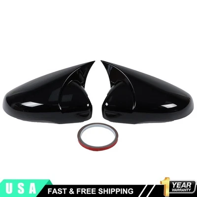 2x Car Side Rear View Mirror Covers Caps For Volkswagen Golf 6 MK6 GTI GTD 09-13 Foto 1 de 4