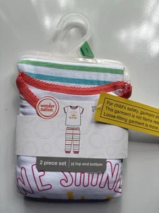 Neu mit Etikett Wonder Nation Kleinkind Mädchen 2-teiliges kurzärmliges Flamingo Pyjama-Set Größe 5T - Bild 1 von 8